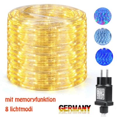 LED Lichtschlauch Außen Lichterschlauch Garten Party Deko IP65 EU Stecker 10-30M - Bild 1 von 4