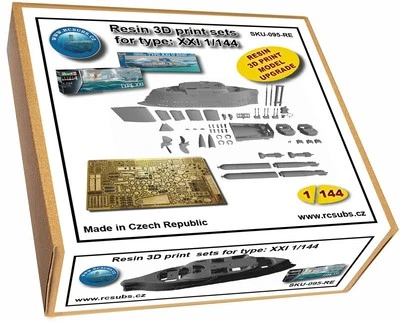 RC SUBS Deutsches U-Boot Typ XXI Revell Fotoätzt & Resin 3D Druck Teile Maßstab 1:144
