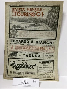 RIVISTA MENSILE TOURING CLUB N°5 1902 CICLISMO AUTOMOBILISMO - Foto 1 di 3