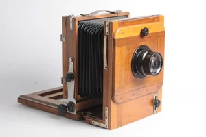 Holzkamera Plattenkamera 13x18 mit Industar-51A 4,5/210 Lens - Picture 1 of 20