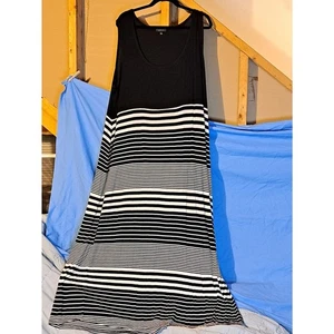 Spense Woman 3X Black and White Maxi Dress - Picture 1 of 3