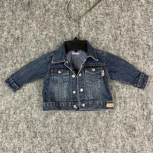 Disney Jean Jacket Baby Girls 12 Months Denim Winnie Pooh 100 Acre Cotton - Picture 1 of 11