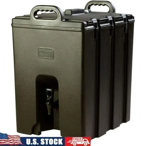 10 Gallon Insulated Beverage Dispenser Hot Cold Transport Leakproof Faucet New - Picture 1 of 3