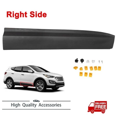 Moldura de adorno lateral derecha puerta delantera negra para Hyundai Santa Fe 13-18 877222W000 Foto 1 de 4