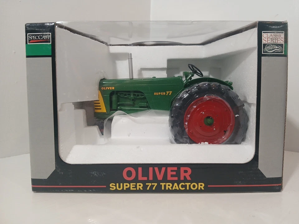 SpecCast Oliver Super 77 NarrowFront Farm Tractor Red Rims 1/16 Diecast #SCT 222 - Image 1 of 4