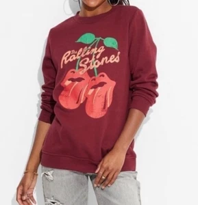 Rolling Stones Women’s Red Pullover Sweater Size XS NWT - Picture 1 of 9