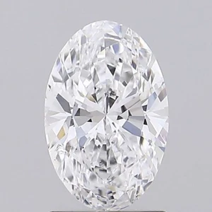 1.51 CT Oval Lab Grown Diamond For Engagement Ring - Picture 1 of 2