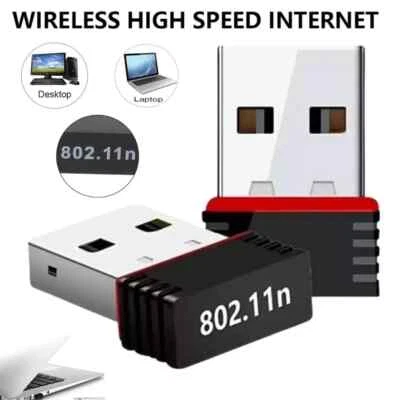 Dual Band WiFi Dongle USB Wireless Adapter 600Mbps 2.4G/5G for PC Laptop UK - Image 1 of 4