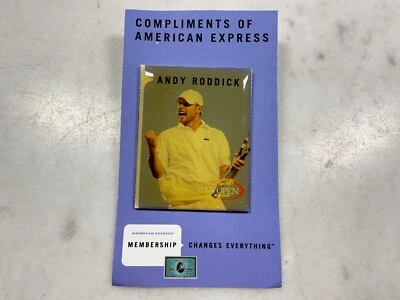 Andy Roddick 2006 US Open Tennis American Express Metal Pin Original Card - Image 1 of 4