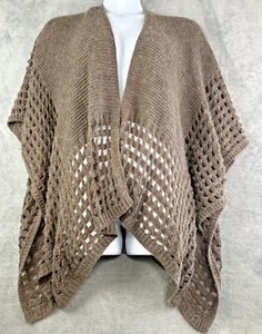 Do Everything In Love braune gehäkelte Strickjacke vorne offen Pullover OS Boho Festival - Bild 1 von 13