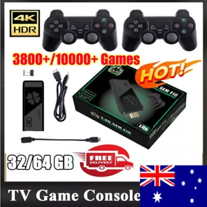10000+ 4K HDMI TV Video Game Stick Retro Gaming Console w/ 2 Wireless ControllJQ - Picture 1 of 19