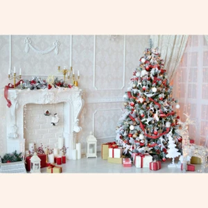 3D Weihnachten Hintergrund Tuch Kamin Home Dekorationen Fotografie Hintergrund - Bild 1 von 11