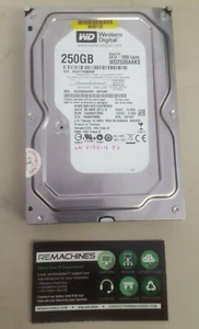 "Unidad de disco duro sata Western Digital 250 GB 3,5" WD2500AAKS-00F0A0, LIMPIADO, PROBADO, FS! - Imagen 1 de 5