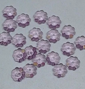 12pc Swarovski Crystal Light Amethyst 8mm Margarita Flower 3700 Bead; Sew Button - Picture 1 of 1
