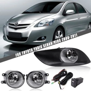 For Toyota Yaris Vios Halogen Fog Light Bumper Frame Cover Daytime Running Light - Imagen 1 de 9