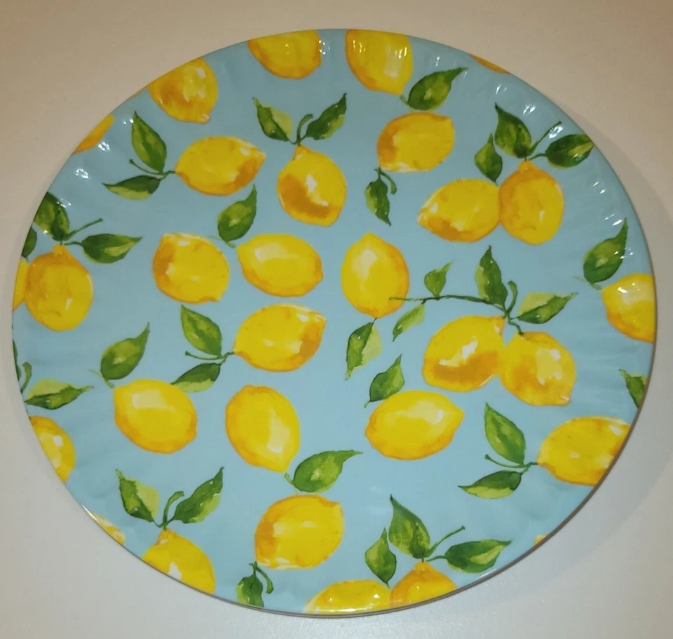"Platos de melamina Fresh Lemons de MAX STUDIO - Juego de 6 - Estilo plato de papel - 8""" Foto 1 de 4