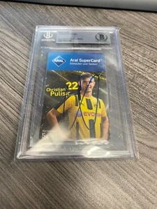 Tarjeta telefónica promocional 2018 Dortmund Christian Pulisic firmada por Beckett auténtica automática - Imagen 1 de 2