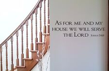 As for me and my house we will serve the Lord Joshua 24:15 Bible Verse Decal