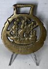 (897) Horse Brass Mayflower 1620 Ship Parade Medallion Bridle Harness Decoration