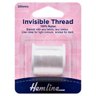 Hemline 200m Nylon Clear Invisible Sewing Thread