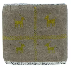 1'3" x1'3" Oriental Wool Handmade Tribal Table Traditional Gabbeh Area Rug - Picture 1 of 6