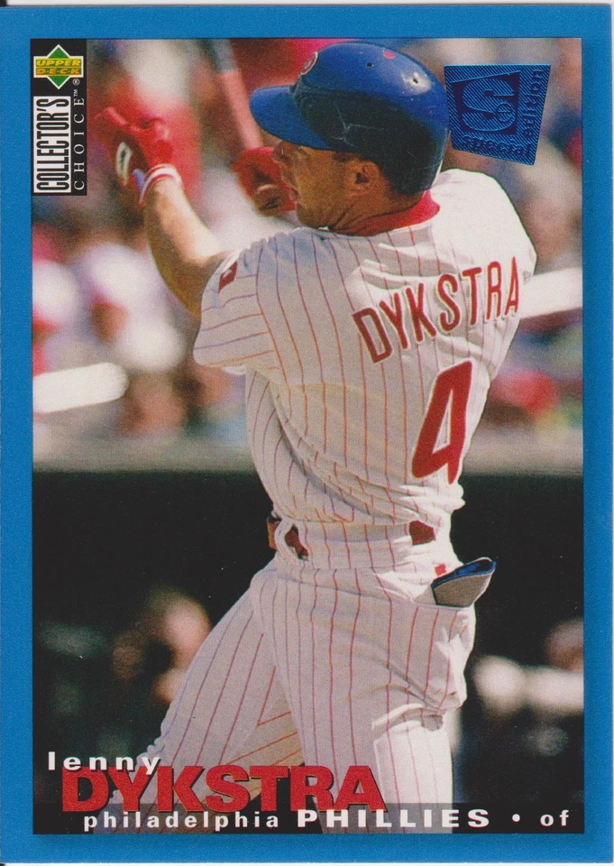 1995 Collector's Choice SE Blue Lenny Dykstra #170 Phillies beisebol - Imagem 1 de 1