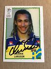 Henrik Larsson, Suède  Panini UEFA Euro 2000 signé main