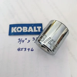 KOBALT  3/4"  x 3/8" DR  STANDARD SOCKET  6 Point  # 85396 Free USA Shipping - Picture 1 of 4
