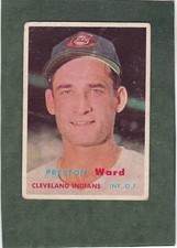 *1957 TOPPS #226 PRESTON WARD, INDIANS fine w bit crnr fuzz