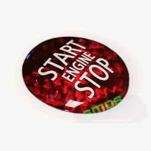 Mini R55 R56 R57 R58 R59 R60 R61 ROT Kohlefaser Start Stop Knopf Abdeckung Gen 2 - Bild 1 von 11