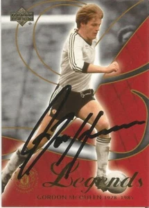 GORDON McQUEEN SIGNED 'LEGENDS' MAN UNITED UPPER DECK TRADING CARD+COA - Picture 1 of 1