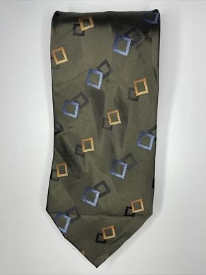 Fusion Tie / Green Geometric / 100% Silk / L-63in & W-3.875in Foto 1 de 4