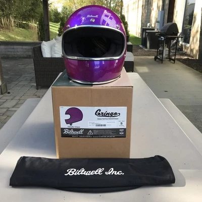 Casco integral aprobado Gringo DOT/ECE R22.06 - uva metálica - S Foto 1 de 4