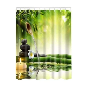Bathroom Shower Curtains Lake House Nature Country Rustic Multi Color Medium - Picture 1 of 4