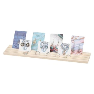 Portable Wooden Earring Display Holder, 3-slot Ring Jewelry Display Stand Cra... - Picture 1 of 7