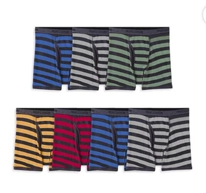 7 Boys Fruit of the Loom Boxer Briefs Underwear Tag Free Size L 14-16 NEW - Picture 1 of 7
