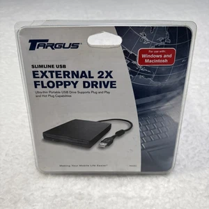 Targus Slim External USB Floppy Disk Drive Read & Write 3.5" PA905U - New - Photo 1/5
