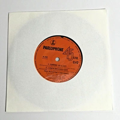 Paul McCartney ( Coming Up ) 7" Single Vinyl 1980 Record - Image 1 of 4