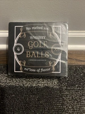 Whiskey Golf Balls 4 Feeezabke Glass Balls XL New - Image 1 of 3