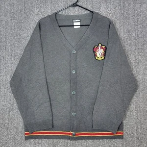 Harry Potter Gryffindor Cárdigan Suéter Para Hombres XL Gris Mundo Mágico Cuello en V - Imagen 1 de 11