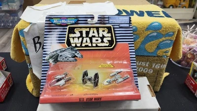 NIB 1996 XII STAR WARS MICRO MACHINES A-WING Y-WING TIE STARFIGHTER 3 PACK - Image 1 of 4