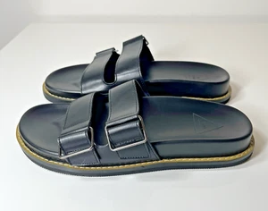 St Sana women's size 37 Au7 black boston wedge thong sandal everyday wear - Picture 1 of 11