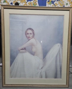 Rare Joyce Tenneson "Suzanne and Chair" Nude Art Print Framed 30"x26" Vintage - Picture 1 of 8