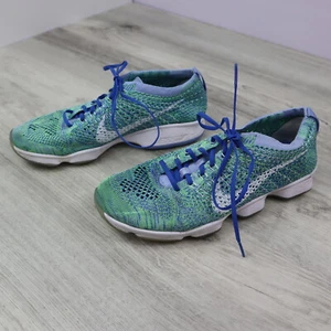 Zapatos para correr Nike para mujer 7 Fly tejidos con zoom de agilidad verde con cordones 580440-300 - Imagen 1 de 11