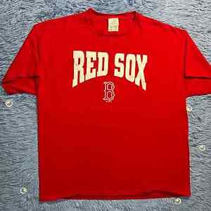 VINTAGE Adidas MLB Red Sox Logo Shirt Size 2XL Mens Baseball Red White Y2K
