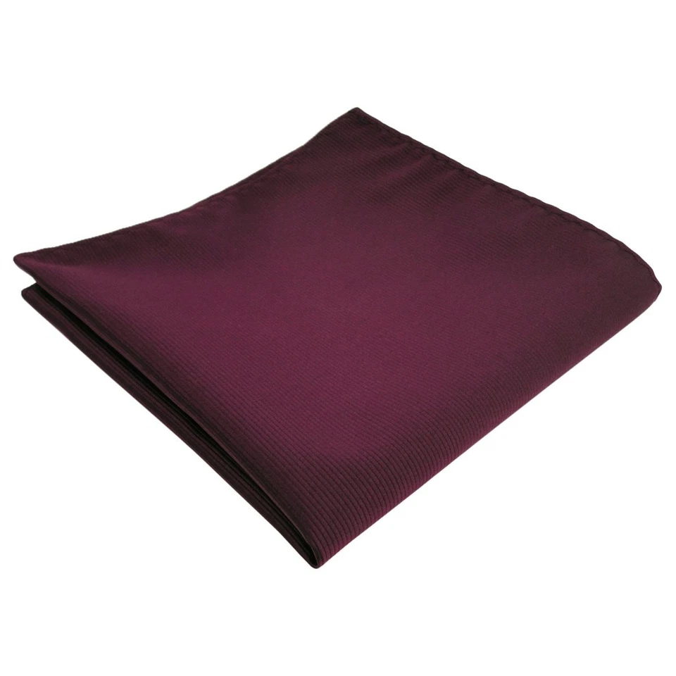 TigerTie Einstecktuch in bordeaux rot weinrot Uni Rips einfarbig