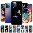 For iPhone 13 12 11 Pro Max 13 mini Black Painted Soft Silicone TPU Case Cover