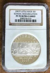 2007 P Little Rock School Desegregation Commemorative NGC PF70 - MS70 - Picture 1 of 2