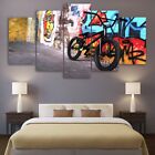 Abstract Poster Street Bike Wall Art Canvas Painting Picture Home Decor Modern