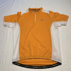 Nishiki Orange Short Sleeve 1/4 Zip Cycling Jersey Men’s Medium - Picture 1 of 11